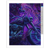 Movstrb Adult Motorcycle Diamond Painting, Cool Motorcycle 5D Diamond Art Kit, Gift for Friends and Family, Suitable for DIY Crafts, is Beautiful Wall Art Decoration 8x12 Inch Movstrb