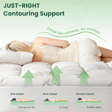 Love's cabin Full Size Mattress Topper, Rayon Derived from Bamboo, 900 GSM Mattress Topper Pad, Thick Pillow Top Mattress Pad with Stretches up 8"-20" Deep Pocket(54"x75") Love's cabin