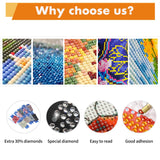 Yeadiffy Diamond Art Painting Kits for Adults Diamond Art Kits for Adults Beginners,5D Translucent Gems Diamond Painting,DIY Full Drill Diamond Gem Art and Crafts 12x16inch (Glass Flower) Yeadiffy