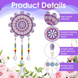 Macarrie 3 Pack Rhinestone Painting Suncatcher Wind Chime Double Sided Crystal Rhinestone Painting Hanging Ornament Flower Shape Suncatcher Kit for Adults DIY Window Home Garden(Fresh Style) Macarrie