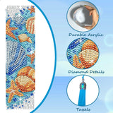 HTTDMY 8PCS Diamond Painting Art Bookmarks,Cute Acrylic Bookmarks Crafts Kits Gifts with Tassels for Adult Women Book Lovers (Ocean) HTTDMY