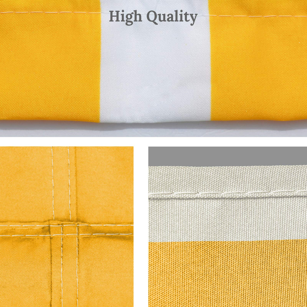 BenefitUSA 18' x 8.2' Universal Replacement Canopy Top Cover for Pergola Structure (Yellow with White) BenefitUSA