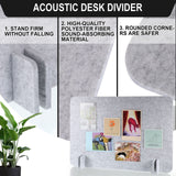 10 Pcs Acoustic Desk Divider 16 x 24 Inch Table Freestanding Privacy Panel Visual Distractions and Noise Reducing Cubicle Sound Proof Dividers Sound Absorbing Furniture Partitions(Anthracite Gray) Fabbay