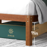 ZINUS Leah Bamboo Platform Bed Frame with Headboard, No Box Spring Needed, Wood Slat Support, Easy Assembly, King ZINUS