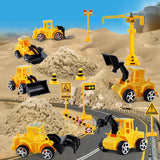 ESSENSON Construction Sensory Bin - Play Sand Kit with Toy Truck and 4lbs Magic Sand, Pretend Play Beach Sensory Toy Sandbox, Kids Gifts for Girls and Boys ESSENSON