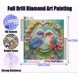 Legrace Bird Diamond Art Painting Kits for Adults - Full Drill Diamond Dots Paintings for Beginners, Round 5D Paint with Diamonds Pictures Gem Art Painting Kits DIY Adult Crafts Kits 14x14inch Legrace