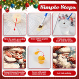 Christmas Paint by Numbers Kit for Adults, Christmas Adult Paint by Number Kits on Canvas Santa, Paint by Number for Adults Beginners for Home Decor 16x20 Inch hkejoi