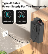 QINGENO Quick-Access Mounted Nightstand Handgun Gun Safe, Drop Down Auto Open Lid Smart Pistol Safe with Biometric Lock/Keypad Lock/Key Lock (QG8002F Biometric) QINGENO