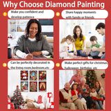 6 Pack Christmas Diamond Art Kits for Adults - Christmas 5D Diamond Painting, Gem Art for Adults, Gem Painting Kits for Wall Home Decor Arts Craft 12x16inch ajepon