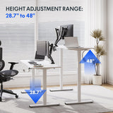 FLEXISPOT Electric Standing Desk 71 x 32 Inch Adjustable Height Desk Home Office Computer Workstation Sit Stand Desk, White Top + White Frame FLEXISPOT