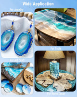 Smallbudi 4 Gallon Epoxy Resin Kit for Beginners, Resin Kit with 72 Mica Powder, Foil Flakes, Measuring Cups, Sticks - Resin Epoxy for Casting, Coating, Art Craft, River Table, DIY Resin Coasters Smallbudi