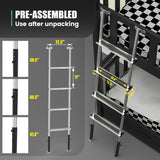Marudina 61.5" Pre-Assembled Bunk Ladder, Adjustable 3 Levels of Height, Aluminum RV Bunk Bed Ladder with 4 Anti-Slip Steps, Non-Slip Feet, 2 Fixing Methods Marudina