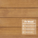 MCombo Outdoor Storage Cabinet, Garden Wood Tool Shed, Outside Wooden Shed Closet with Shelves and Latch for Yard, Patio, Deck and Porch 1000 Natural mcombo