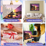 MAXBYE Lake House Paint by Numbers Kits for Adults Beginner, Autumn Landscape Adult Paint by Number On Canvas, Easy Oil Painting Kits for Home Wall Decor Gift 16x20 Inch MAXBYE