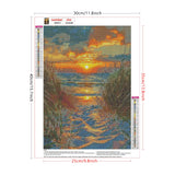 Lxmsja Beach Diamond Art Kits for Adults, Landscape DIY Full Drill Diamond Painting Kits for Beginners, 5D Gem Art Crafts for Adults, Home Wall Decor 12x16 inch Lxmsja