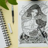 Ohuhu Liquid Fineliner Drawing Pens: 9 Sizes Micro Pens Drawing Pens Pigment Black Ink Water-proof Alcohol-proof Assorted Point Tips Smooth Writing Sketching Journaling Anime Artist Beginners - Kohala Ohuhu