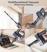 NADALY Cordless Vacuum Cleaner, Stick Vacuum with 3 Powerful Suction Modes, Max 45 Mins Runtime, Anti-Tangle Vacuum Cleaner for Home, 8-in-1 Rechargeable Vacuum for Carpet, Pet Hair, Hard Floors NADALY