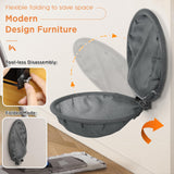 JUNSPOW Cat Hammock Wall Mounted, Foldable & Stable Cat Beds- Breathable Cat Wall Shelves for Sleeping, Playing, Climbing, and Lounging - Maximum Hold Up to 30lb (Gray) JUNSPOW