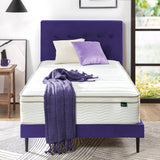 ZINUS 12 Inch Foam and Spring Mattress, Twin, CertiPUR-US Certified Foams, Mattress in A Box, White Zinus