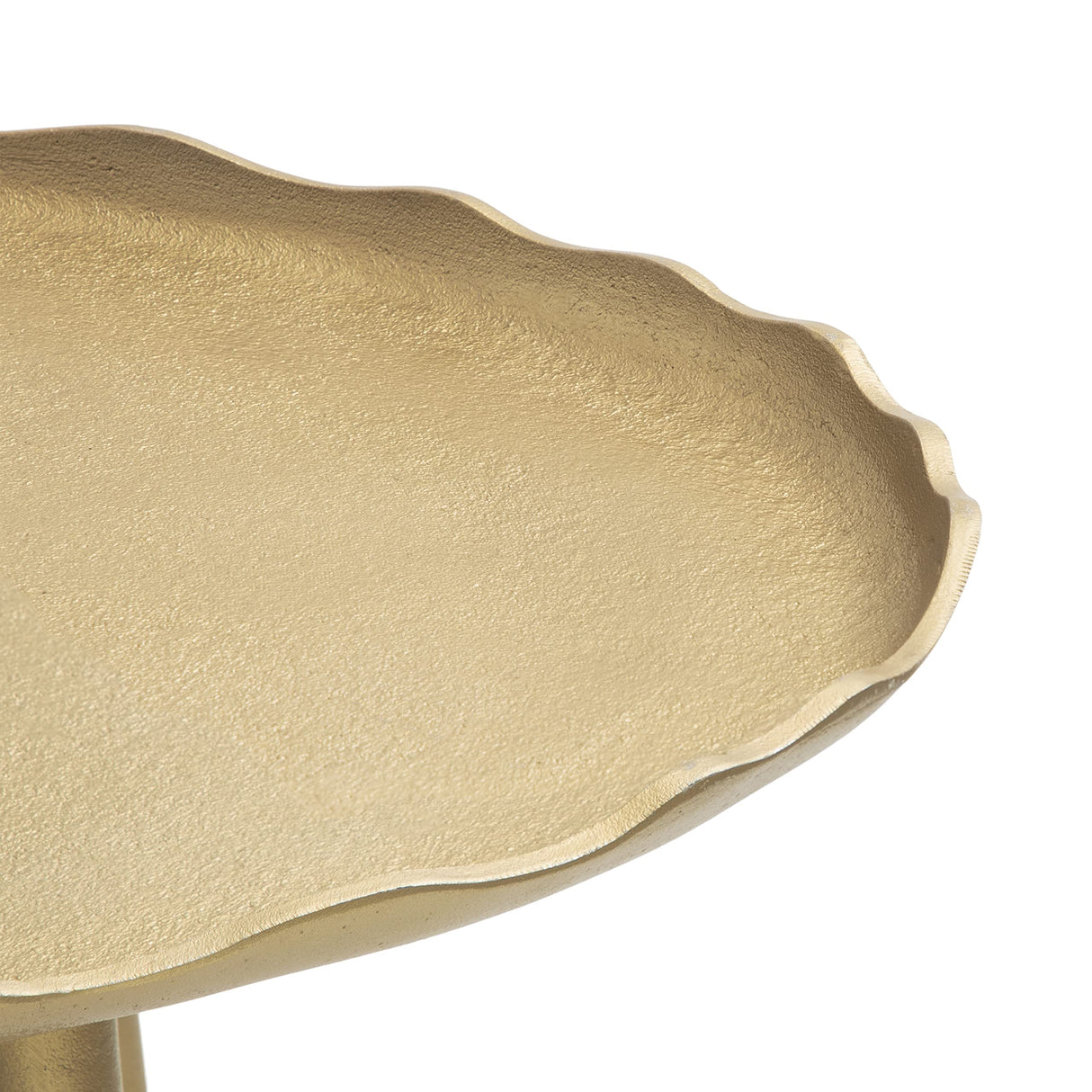 Kate and Laurel Alessia Modern Glam Oval Coffee Table, 34 x 20 x 15, Gold, Metal Living Room Table for Storage and Display with Antique Deckled Edge Detailing Kate and Laurel