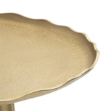 Kate and Laurel Alessia Modern Glam Oval Coffee Table, 34 x 20 x 15, Gold, Metal Living Room Table for Storage and Display with Antique Deckled Edge Detailing Kate and Laurel