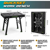 Express Folding Worktable, Easy Setup Portable Folding Workbench, 34" W x 24" D Lightweight Versatile Worktable with 1000 Lbs Load Capacity Work Benches for DIY Home Improvements Professional Worksite Turboforce