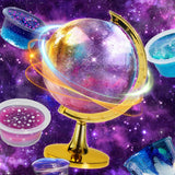 Trubic Galaxy Slime Kit for Girls, Globe and Magic Potion Bottles Kits, Clear Crystal/Butter/Glow-in-The Dark Slime Making Kit, DIY Craft Birthday Party Favors Toys for Kids Girls Boys 7 8 9 10 11 12 Trubic