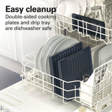 Hamilton Beach 3-in-1 Electric Indoor Grill + Griddle, 8-Serving, Reversible Nonstick Plates, 2 Cooking Zones with Adjustable Temperature (38546), Black Hamilton Beach