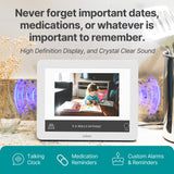 Robin Clock 2024 with Day and Date for Elderly, Clocks for Seniors, Dementia Clock, Digital Calendar Clock Elderly, Bedside Clocks Seniors, Alzheimers Products, Dementia Clocks Extra Large, Brown Wood Robin