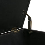 SIMPLIHOME Dover 36 inch Wide Contemporary Rectangle Storage Ottoman Bench in Tanners Brown Vegan Faux Leather, Assembled, For the Living Room, Entryway and Family Room SIMPLIHOME