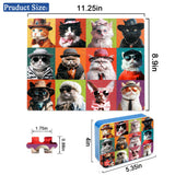 LELEMON Cat Jigsaw Puzzles in a Metal Box 100 Pieces Cat Jigsaw Puzzle for Kids Ages 4-8 Children Learning Educational Puzzles Toys LELEMON