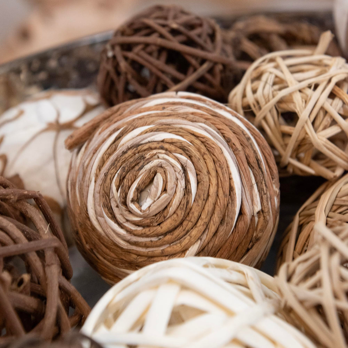 ANDALUCA Decorative Balls Bag Bowl Filler Home Decor (Beige) ANDALUCA