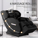 Massage Chair Full Body, Zero Gravity Massage Chair with Auto Modes, Airbag Massage, 6 Fix Point Rollers, Foot Massage, Heating, Touch Screen Controller, Home Relaxation Recliner with Massage, Black-2 Msutree