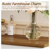 IRONCK Farmhouse 6 Drawers Dresser for Bedroom, 55.1" Large Wooden Chest of Drawers with Sliding Barn Door, White/Walnut IRONCK