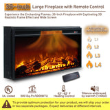 IFGET Farmhouse Fireplace TV Stand with 36" Electric Fireplace for 80 Inch TVs, 31" Tall Entertainment Center w/Drawer & Diamond Panel Door, Highboy Media Console for Living Room, 70inch, Brown IFGET