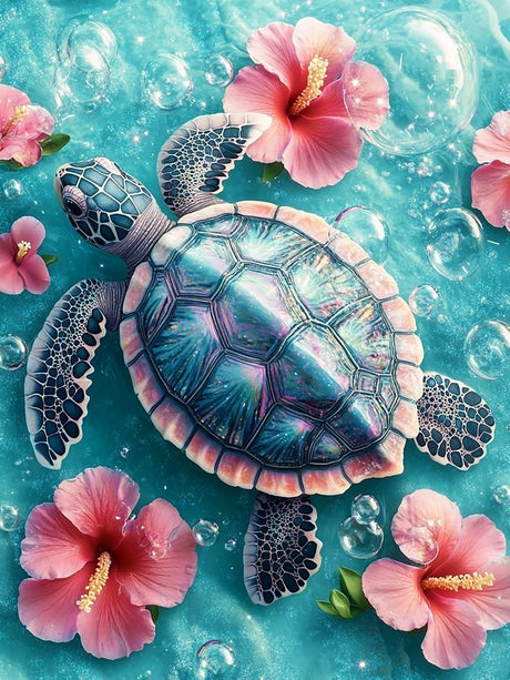 Ekuxom Turtle Diamond Art Kits for Adults, 5D Diamond Painting Kits for Adults Beginner, Full Drill Gem Painting Crafts Kits for Home Wall Decor Gifts 12x16inch Ekuxom