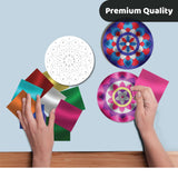Unwynd Foil by Number Mandala Coaster Kit, 8 Pc DIY Foil Art Kit for Adults, Just Like Paint by Number Kits, Relaxing Arts & Crafts Coaster Set, Craft Gift for Teen & Women Unwynd