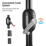 Yaheetech 9FT Garden Table Umbrella with 30lb Base, Patio Market Umbrella with Push Button Tilt, Crank and 8 Sturdy Ribs, Outdoor Umbrella w/Base Included Heavy Duty - Tan Yaheetech