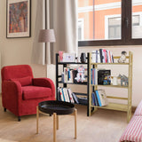 Casual Home 3-Shelf Folding Student Bookcase (20.75" Wide)-Natural Casual Home