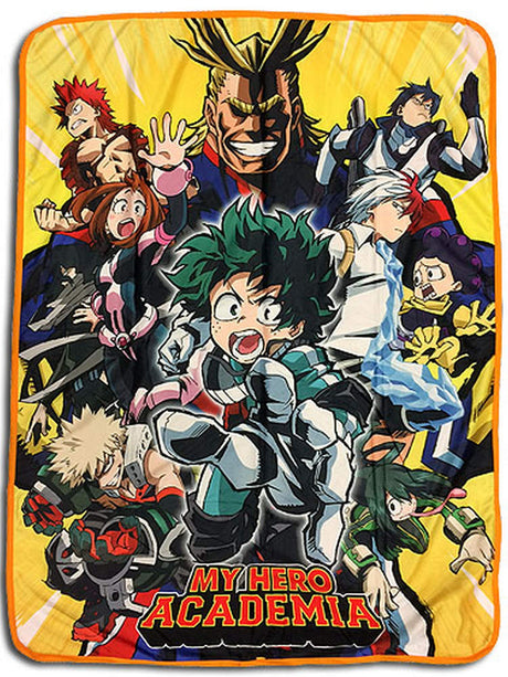 Great Eastern Entertainment - 57885 My Hero Academia- Big Group Sublimation Throw Blanket,Multicolor,46Wx60L Great Eastern Entertainment