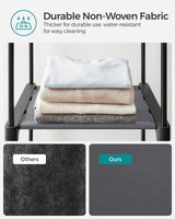 SONGMICS Closet Wardrobe, Portable Closet for Bedroom, Clothes Rail with Non-Woven Fabric Cover, Clothes Storage Organizer, 55.1 x 16.9 x 68.5 Inches, Gray URYG02GY SONGMICS