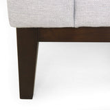 Christopher Knight Home Elliston Sofas, Light Grey + Dark Walnut Christopher Knight Home