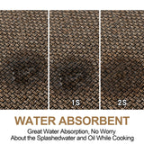 SUMLANS Kitchen Mat Set of 2 PCS, Cushioned Non Slip Rugs for Kitchen Floor, Absorbent Runner Comfort Standing Mats Washable for Kitchen, Office, Home (Brown, 17.3"x47"+17.3"x30") SUMLANS