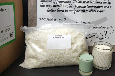 Golden Brand 464 Soy Wax Flakes, All Natural Soy Wax Wholesale Wax for Candle Making Supplies (45 LB), White, GW-464 BSVI