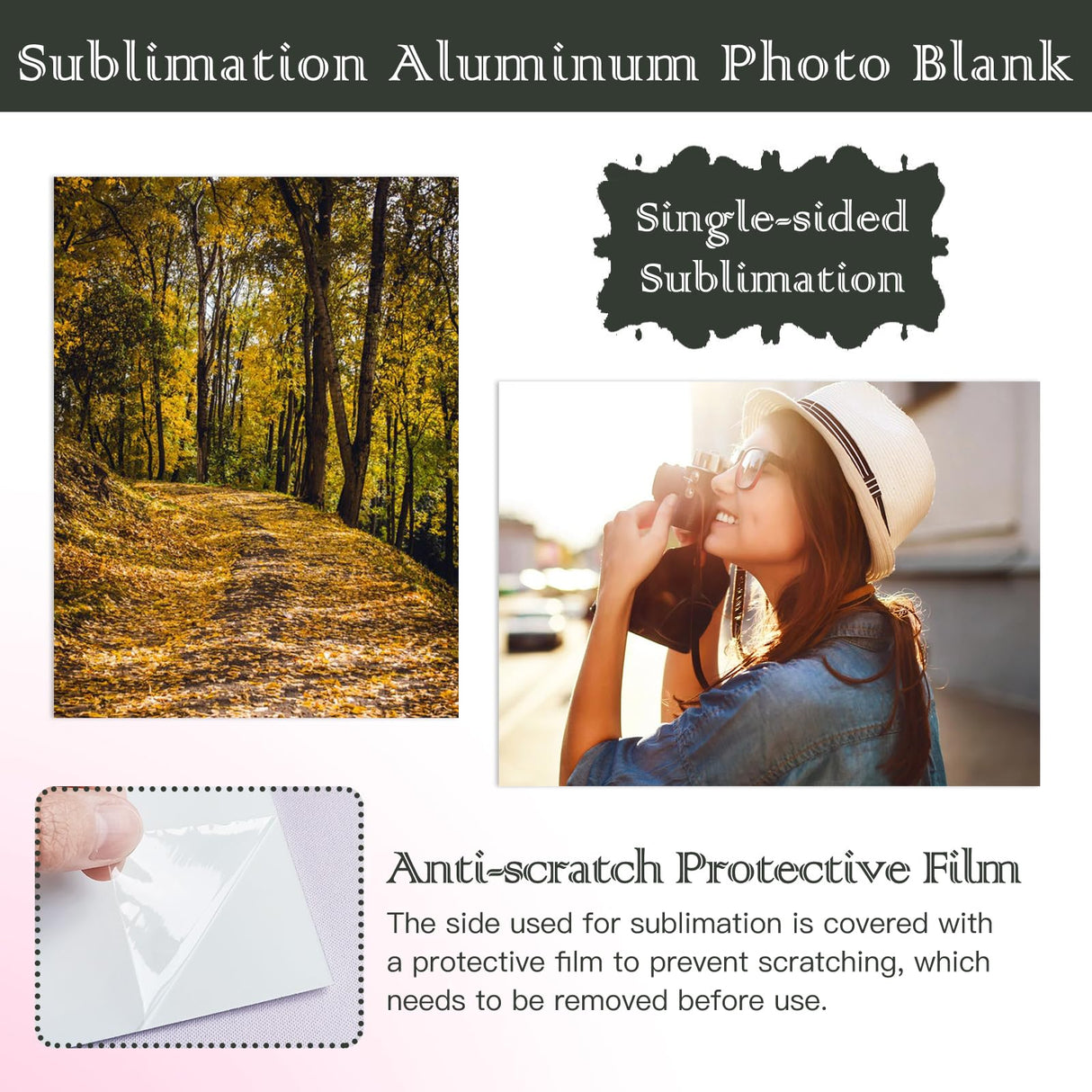 ZYNERY 8 PCS Sublimation Blanks Aluminum Sheet, 8 x 10 Inch Photo Metal Sheet Wall Poster Frame Sublimation Blank for Metal Sign, Room Decor, Wall Decor, Birthday Gift ZYNERY