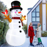 12FT Christmas Snowman Inflatables, Huge Blow Up Snowman Inflatables Decor, Lighted Christmas Outdoor Inflatable Decorations, Xmas Inflatables Snowman for Lawn Yard Holiday Party Melisheer