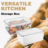 Tiawudi 2 Pack Large Bread Box for Kitchen Countertop, Airtight Bread Storage Container for Homemade Bread and Bakery Loaf, Plastic Bread Keeper, 11.6 Qt / 11L Each Tiawudi