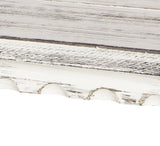 Rustic Rectangluar Coffee Table with 1 Shelf, White Antique Alaterre Furniture