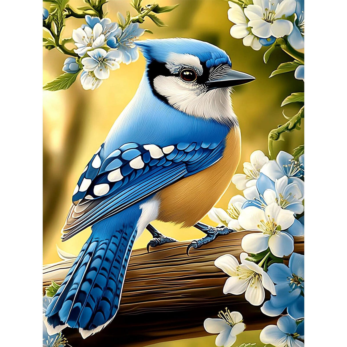 MISCER Bird Diamond Art Kits for Adults, Animals Diamond Painting Kits for Beginners, 5D Full Drill Round Paint with Diamonds Pictures, Gem Art Painting DIY Crafts Kit Decor 12x16inch MISCER