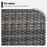 HOOOWOOO Patio Outdoor Sectional Furniture Sofa Set with Fire Pit Table,11 Piece L Shaped Wicker Couch Set with Swivel Chairs,Modern 8 Persons Summer Patio Conversation Set(Charcoal Gray) HOOOWOOO